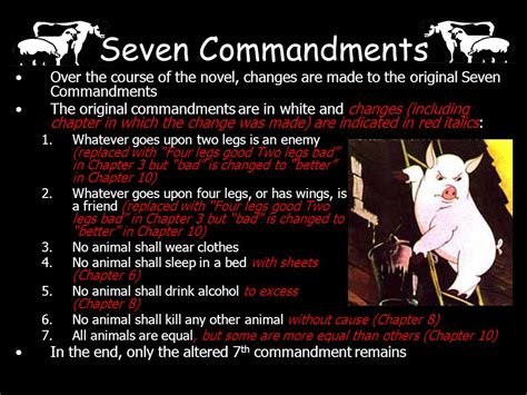 What Are The Revised Seven Commandments In Animal Farm