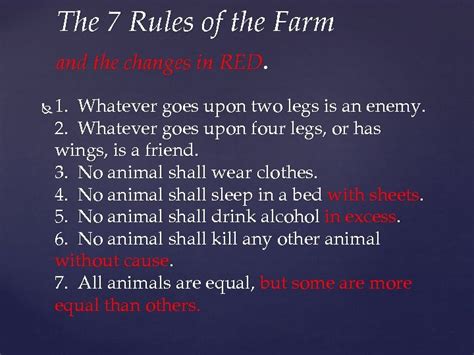 What Are The Seven Rules In Animal Farm