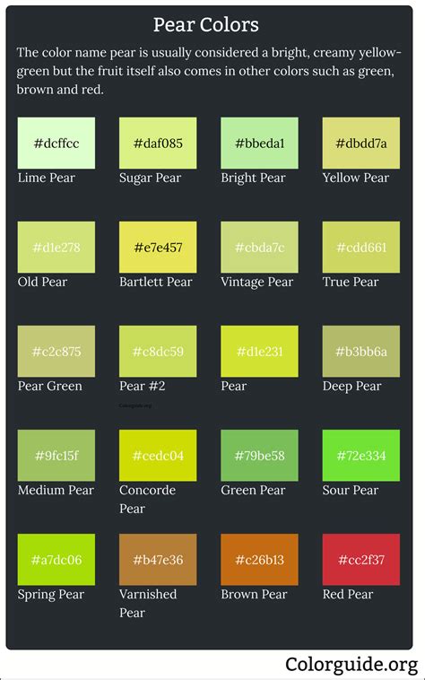 What Color Is A Pear