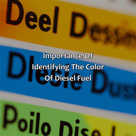 What Color Is Diesel