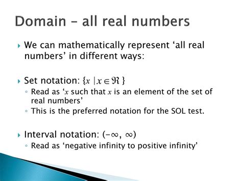 What Does All Real Numbers Mean In Domain