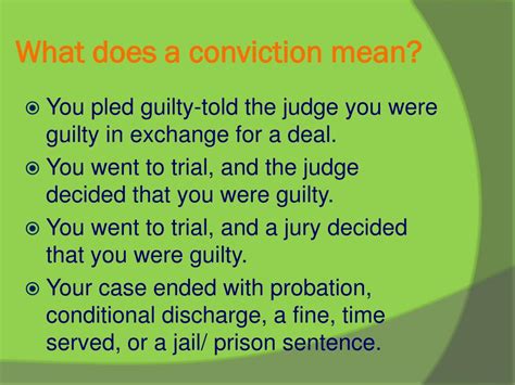 What Does Conviction Mean