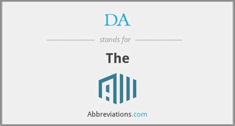 What Does Da Stand For