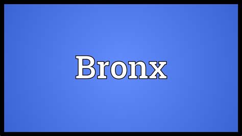 What Does Do Bronx Mean