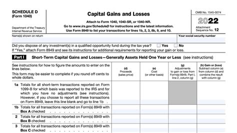 Schedule D Form Fill Out and Sign Printable PDF Template signNow