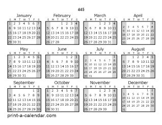 What Is A 445 Calendar