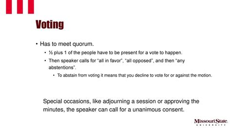 What Is A Quorum Vote Motion