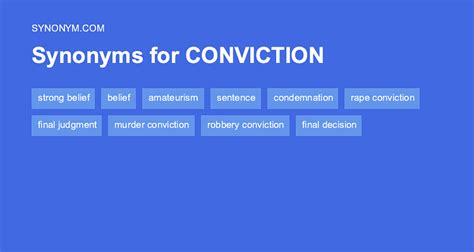 What Is A Synonym F   or Conviction