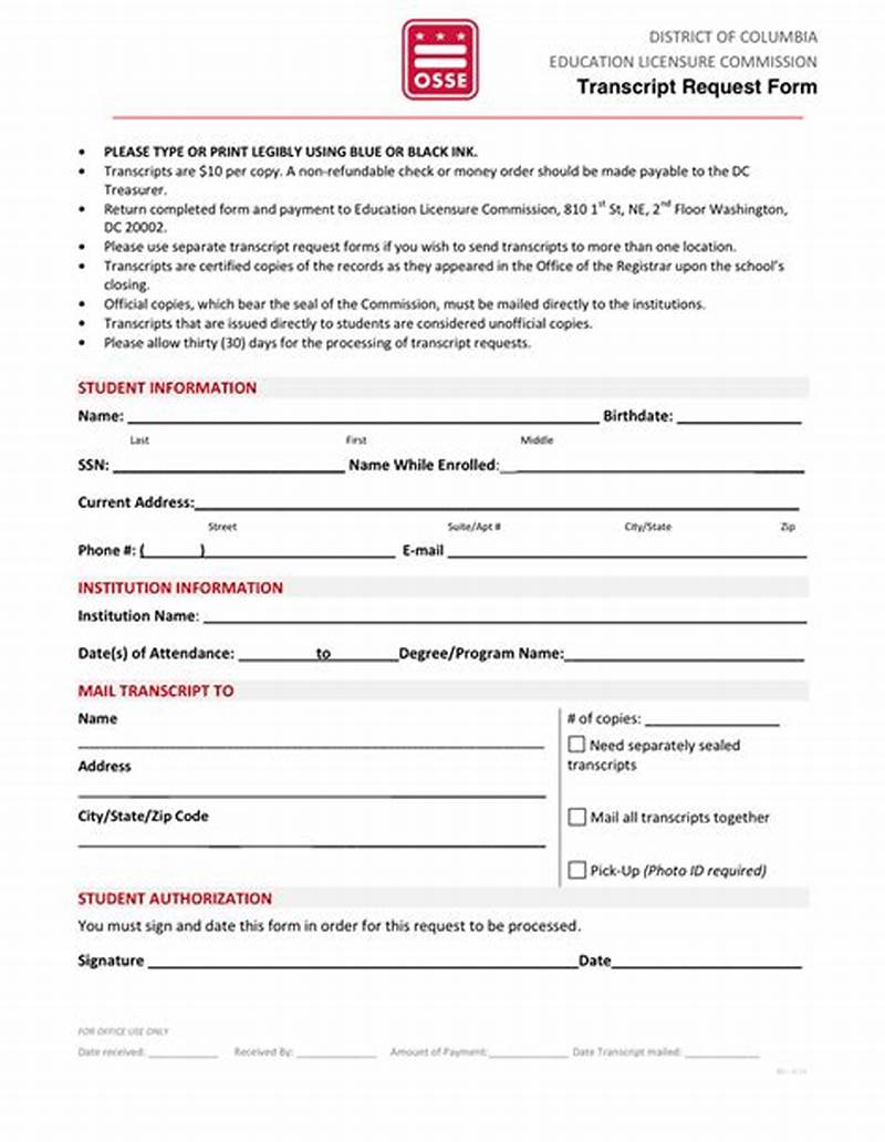 What Is A Transcript Request Form