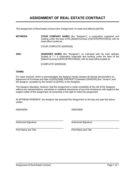 What Is An Assignment In Real Estate