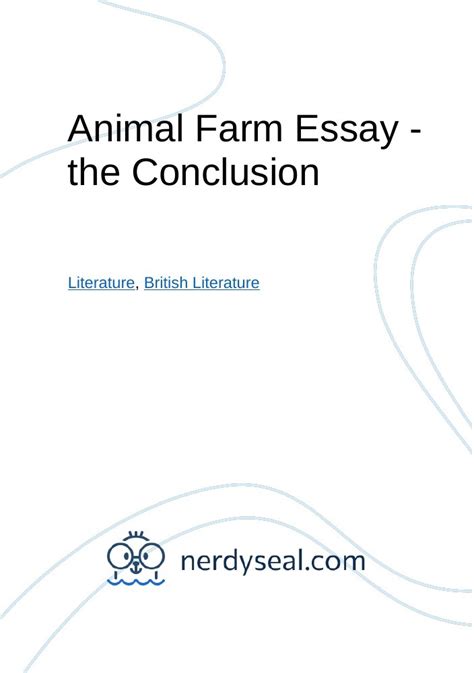 What Is An Conclusion Paragraph For Animal Farm