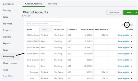 What Is Chart Of Accounts In Quickbooks