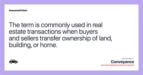 What Is Conveyance In Real Estate