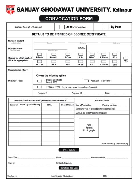 What Is Convocation Form