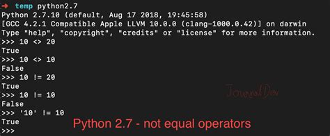 What Is    Does Not Equal In Python