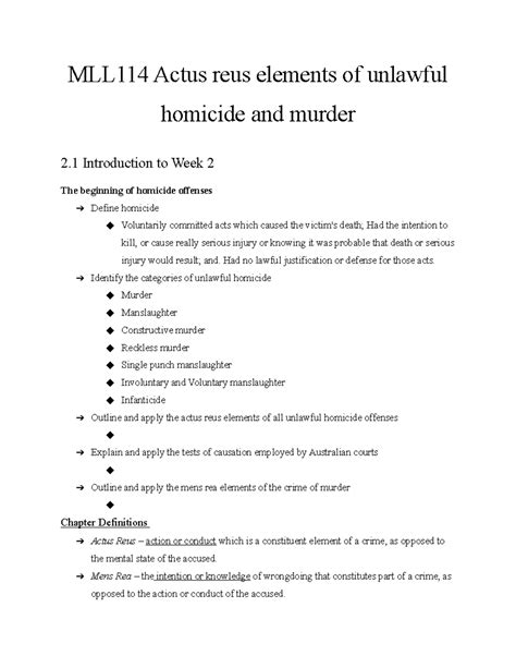 What Is Homicide And Its Elements