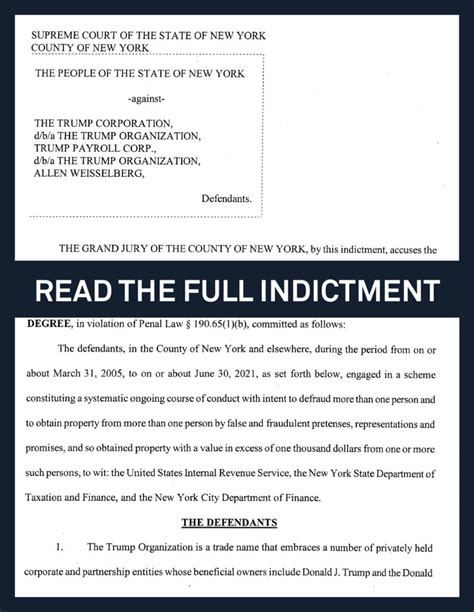 What Is Indictment Against T   rump
