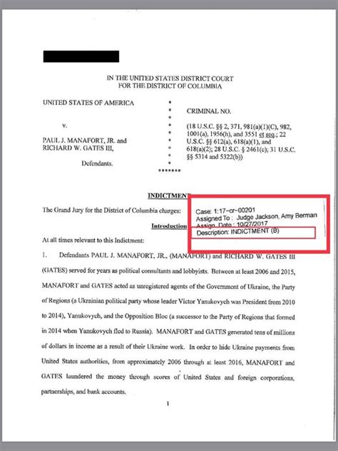 What Is Indictment Number