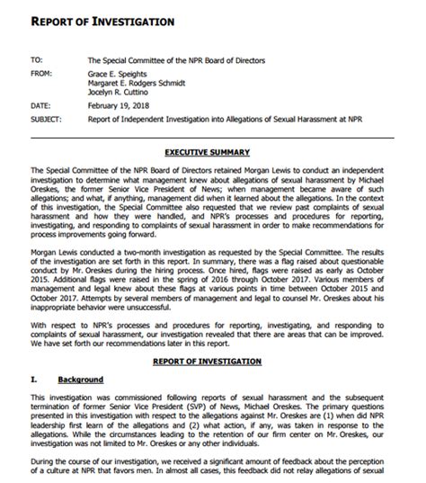 What Is Investigation Report Introduction