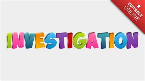 What Is Investigation Text Generator