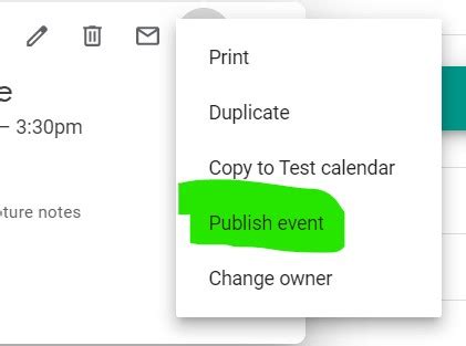 What Is Publish Event In Google Calendar