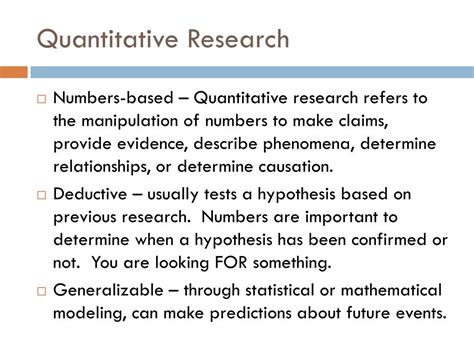 What Is Quantitative Investigation Definition