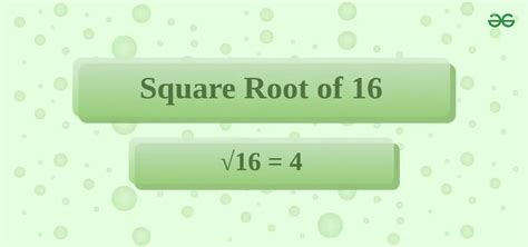 What Is Square Root Of 16