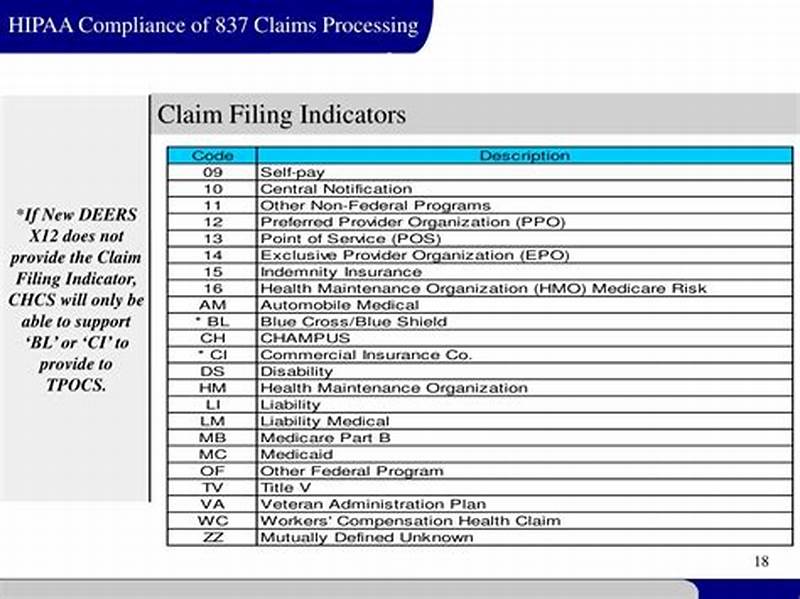 What Is The Claim Filing Indicator Code