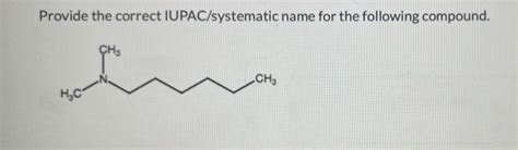 What Is The Correct Name For The Following Compound
