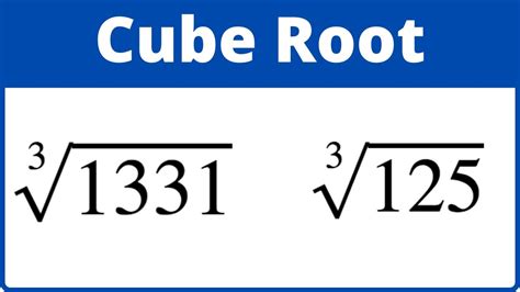 What Is The Cube Root Of 125