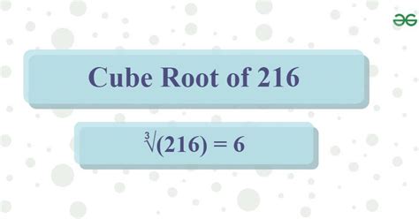 What Is The Cubed Root Of 216