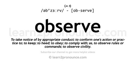 Perceiving the Unseen: Deciphering the Meaning of 'Observe'