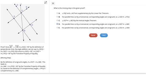 What Is The Missing Step In The Given Proof