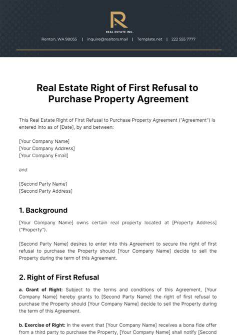 Understanding The Right Of First Refusal In Real Estate: A Guide To Protecting Your Property Interests