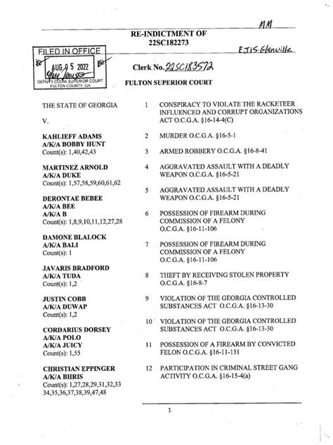 What Is Ysl Indictment Document