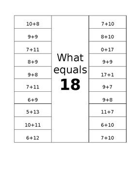 What Plus What Equals 18