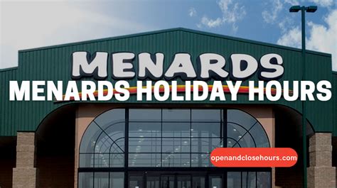 What Time Do Menards Open
