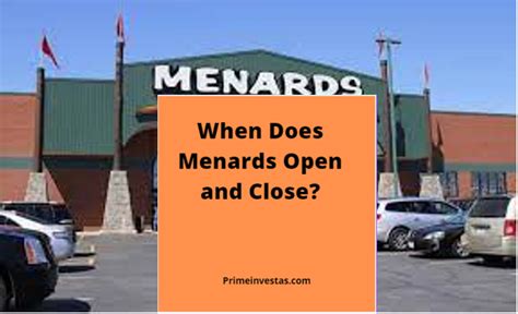 What Time Does Menards Open Today