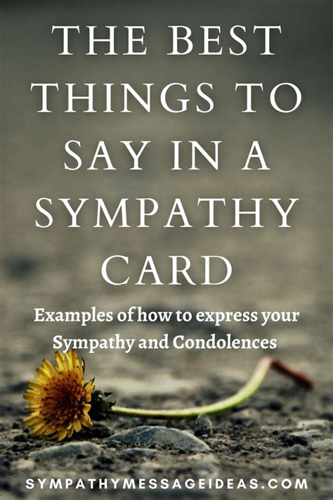 What To Say In A Sympathy Card Examples
