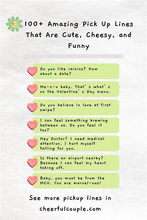 What To Say To Cheesy Pick Up Lines