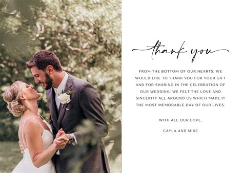 Gratitude in Ink: Crafting the Perfect Words for Your Wedding Thank You Card