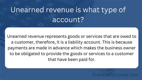 What Type Of Account Is Unearned Revenue