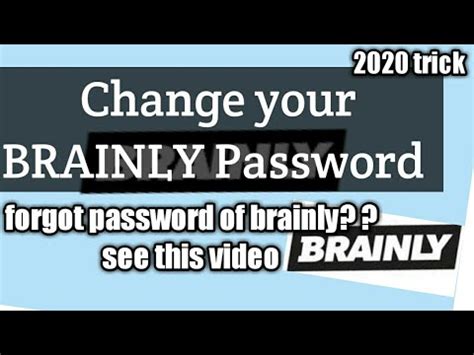 What if You Forgot Your Brainly Password Password Reset