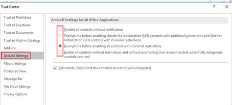 What is ActiveX Control to Use Trust Center 2 in Office files