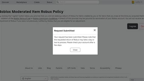What is the Roblox Moderated Item Robux Policy