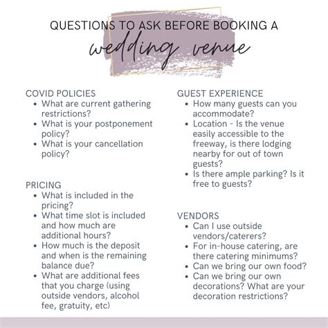 What to Ask Before Booking