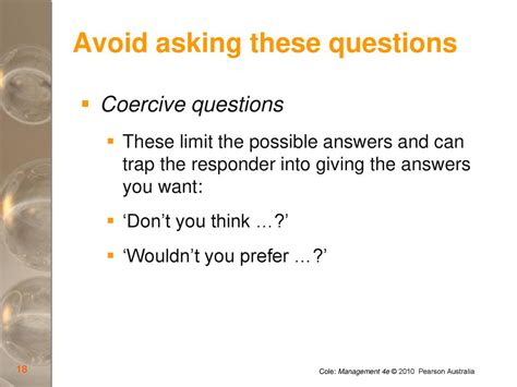 What to Avoid When Asking Questions