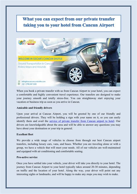 What to Expect During Private Transfer