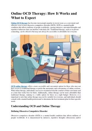 What to Expect from Online Therapy