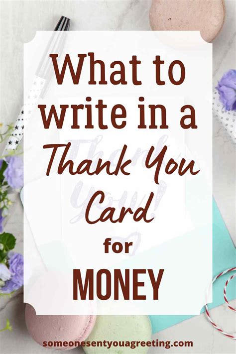 What To Write In A Thank You Card For Money - Someone Sent You A Greeting